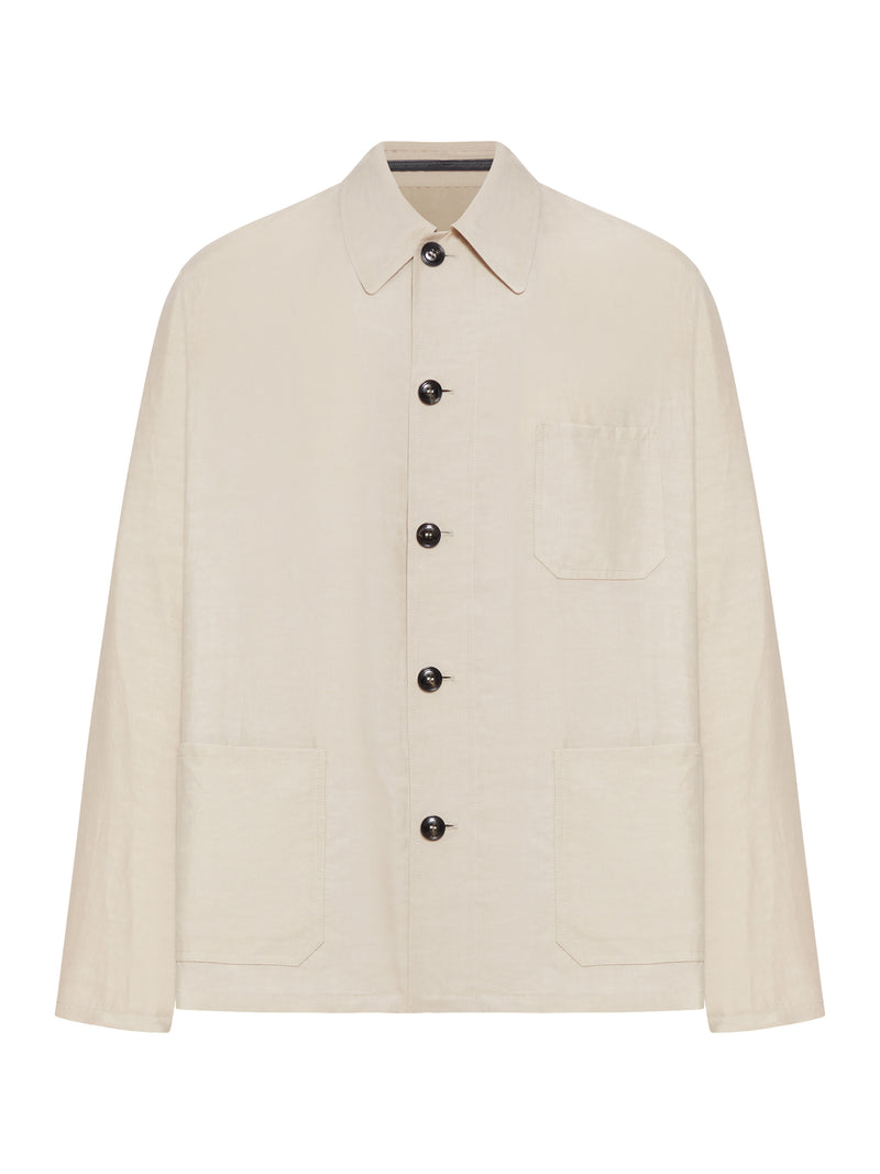 BLOUSON IN MISTO LINO