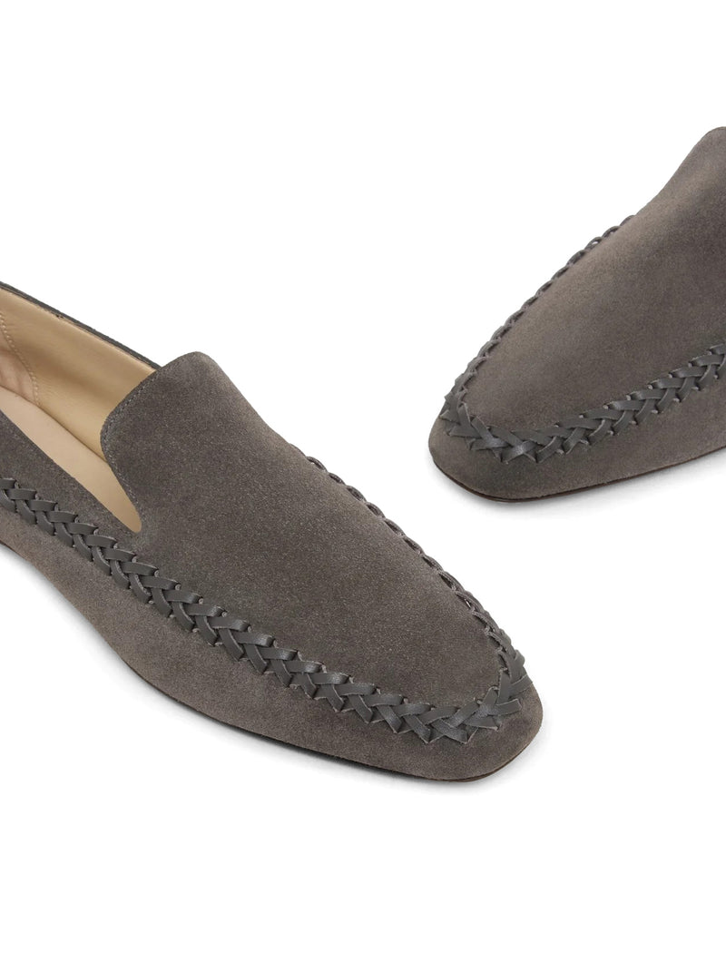 SNEAKERS SLIP-ON IN CAMOSCIO CON INTRECCIO