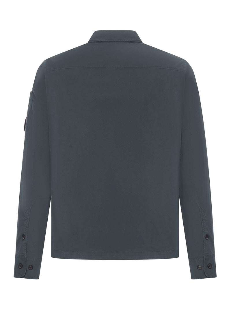 OVERSHIRT IN GABARDINA ORGANICA CON LENTI E ZIP