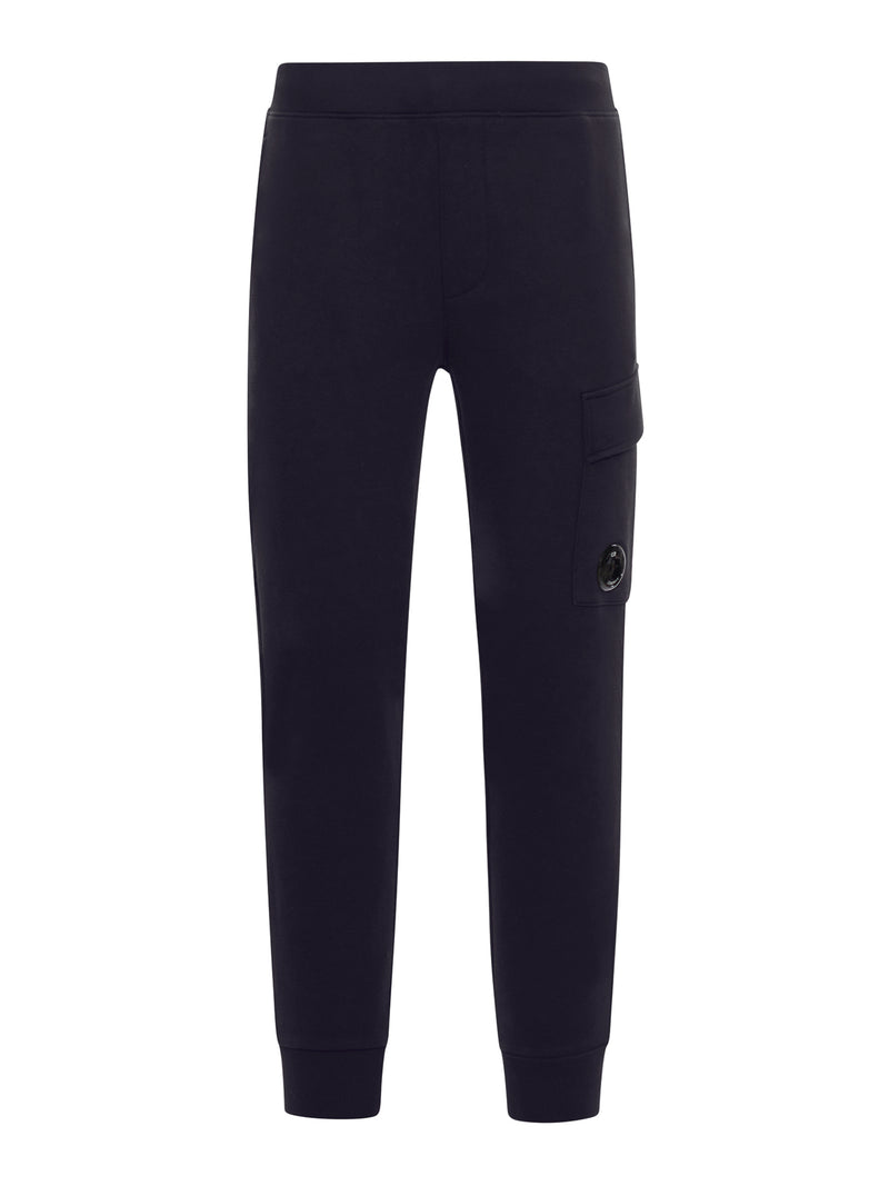 PANTALONI JOGGER IN COTONE CON LENTE