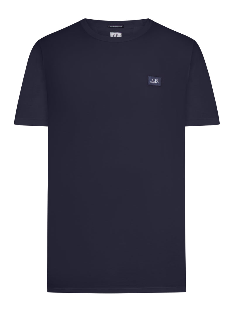 T-SHIRT A MANICHE CORTE IN COTONE