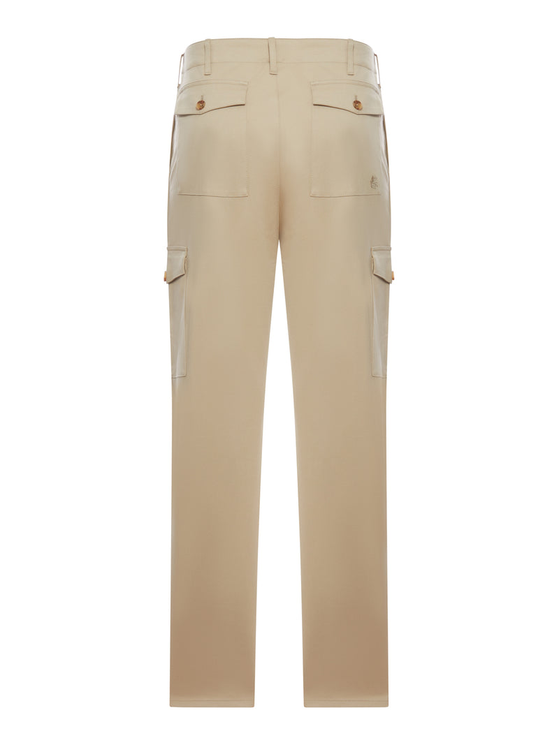 PANTALONI CARGO IN COTONE ELASTICIZZATO