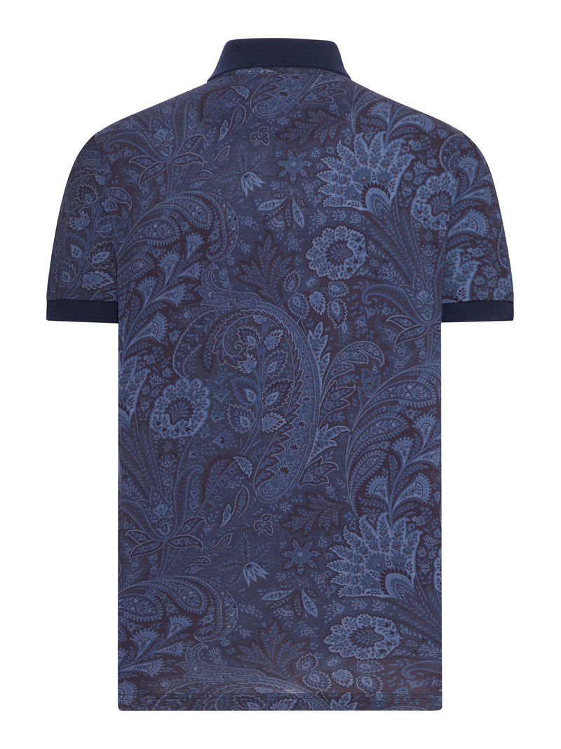 POLO IN PIQUET DI COTONE CON STAMPA PAISLEY