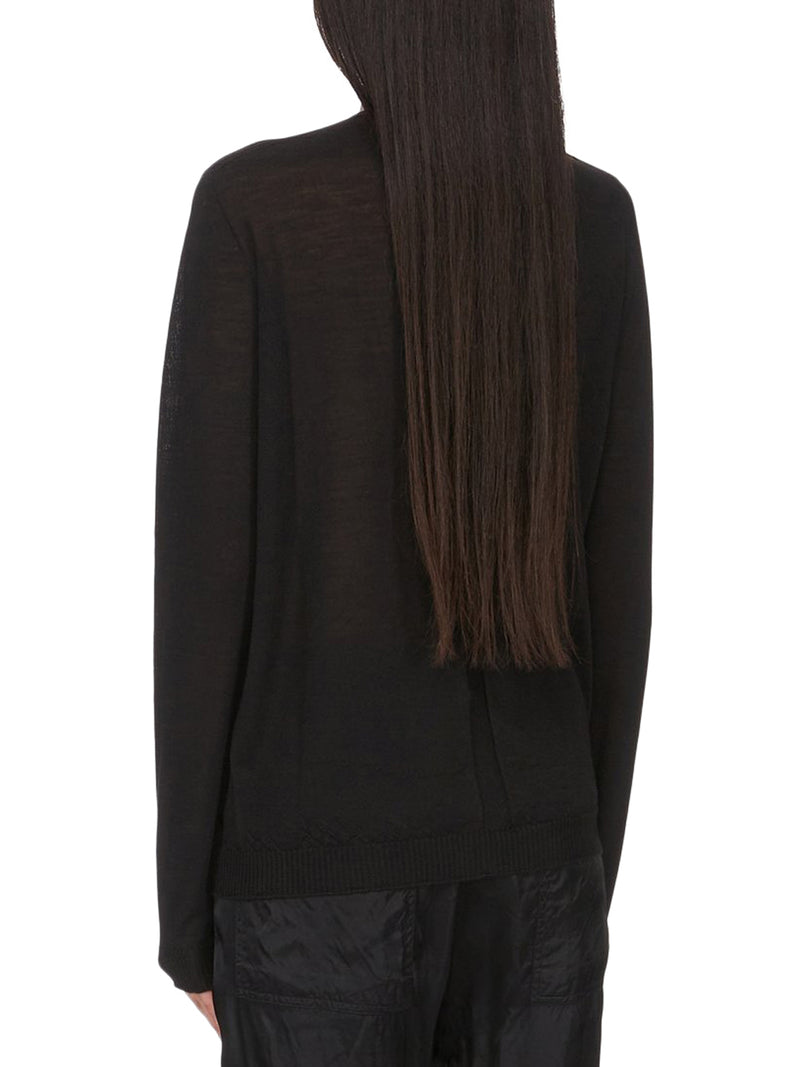 MAGLIA CON SCOLLO A V IN LANA VERGINE