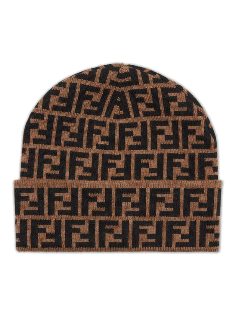 CAPPELLO BEANIE IN LANA MARRONE