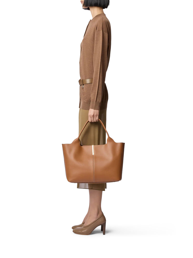 BORSA SHOPPING IN PELLE MEDIO-PICCOLA