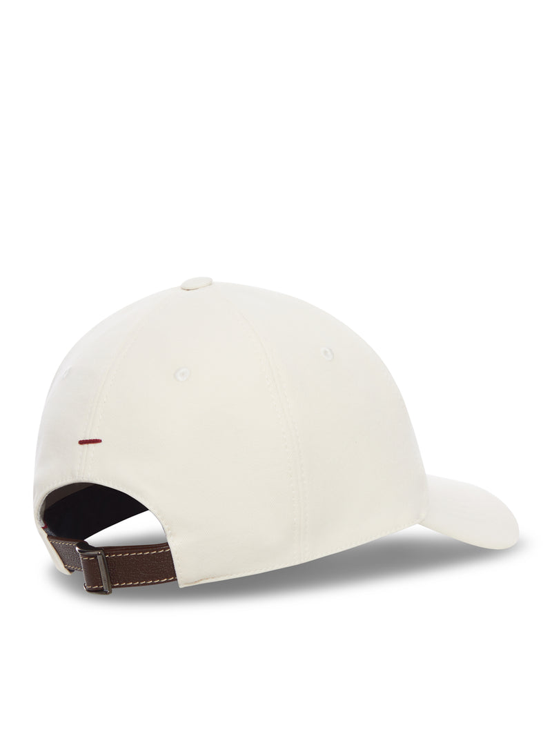 CAPPELLO BASEBALL IN GABARDINA DI COTONE RITORTO CON LOGO RICAMATO