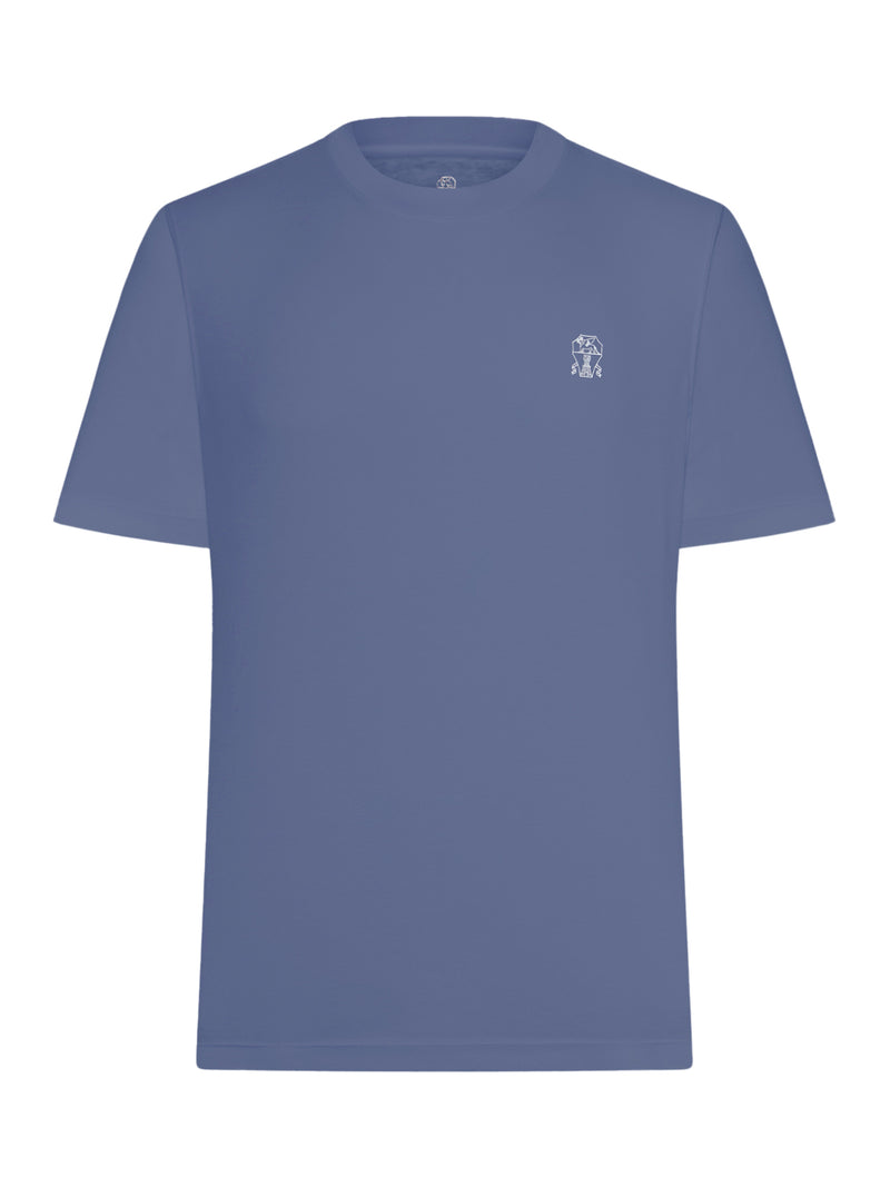 T-SHIRT IN COTONE CON LOGO STAMPATO A CONTRASTO