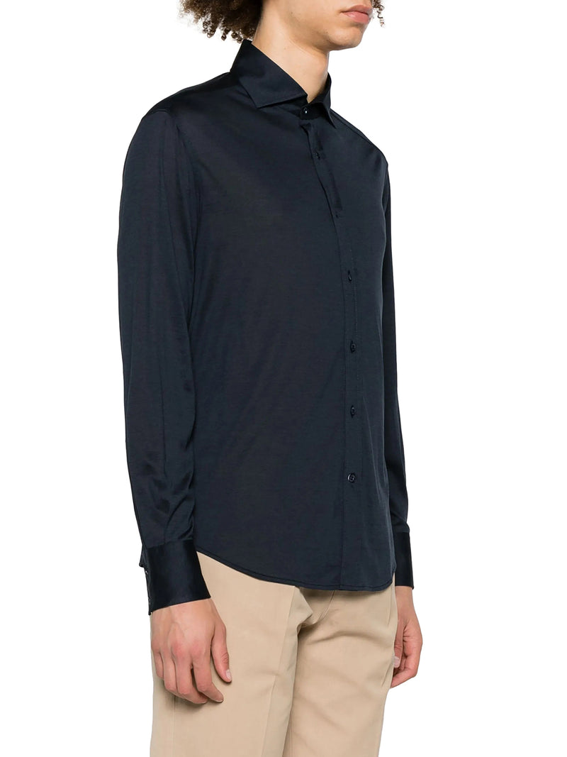 CAMICIA CLASSICA IN MISTO COTONE E SETA