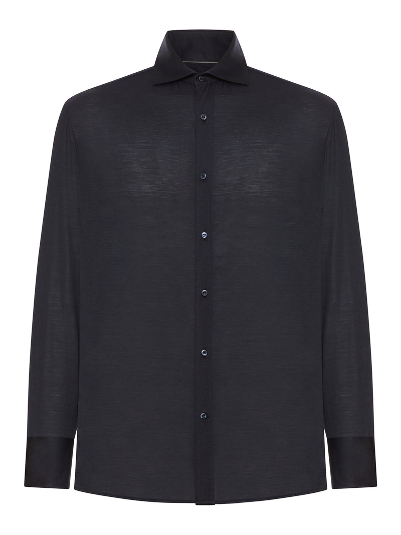 CAMICIA CLASSICA IN MISTO COTONE E SETA