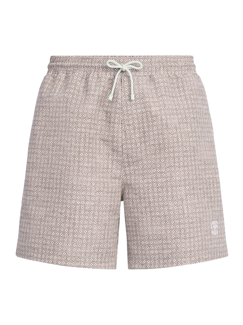 COSTUME MARE IN NYLON CON STAMPA FIORE