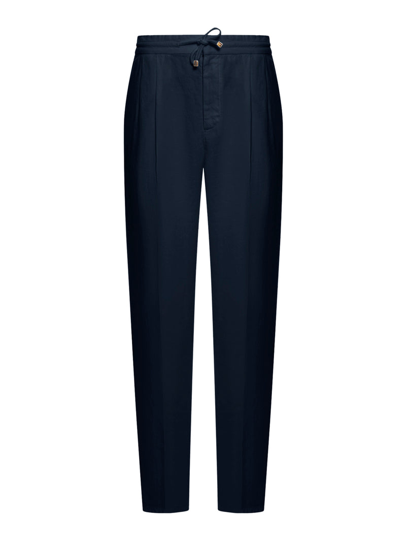 PANTALONI IN LINO CON COULISSE