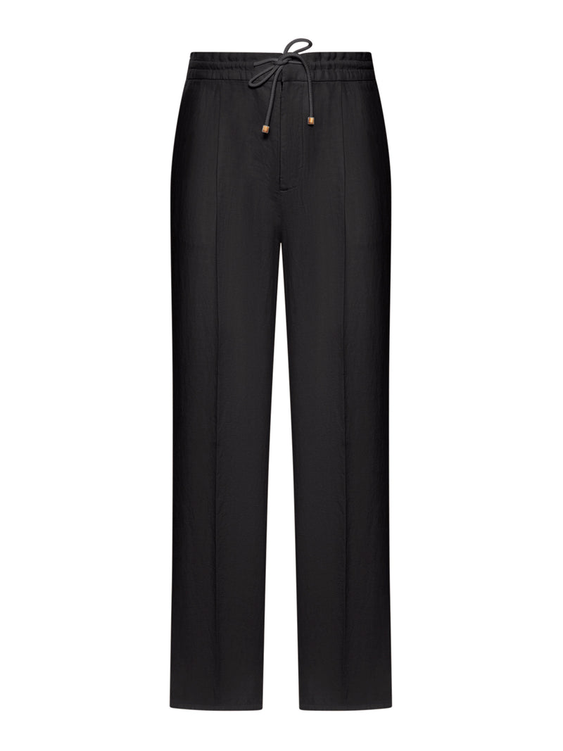 PANTALONI IN LINO CON COULISSE