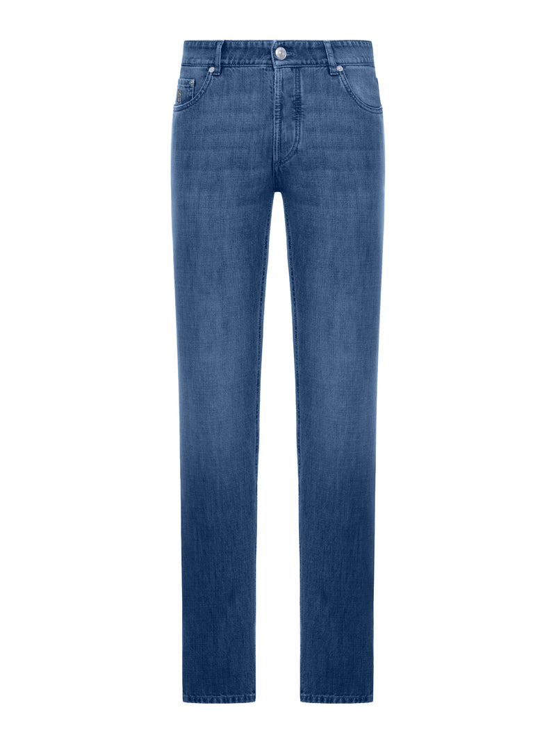 PANTALONE CINQUE TASCHE TRADITIONAL FIT IN DENIM LEGGERO