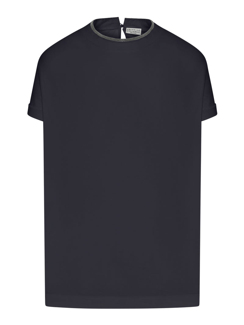 T-SHIRT IN JERSEY CON PRECIOUS FAUX LAYERING