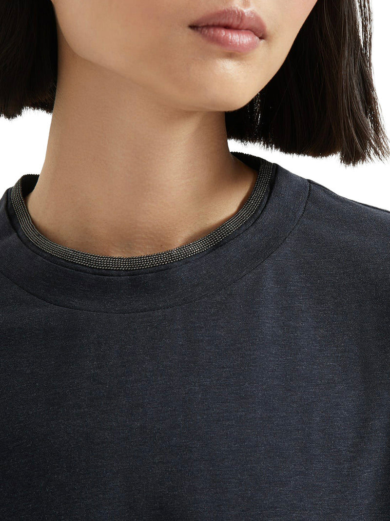 T-SHIRT IN JERSEY CON PRECIOUS FAUX LAYERING