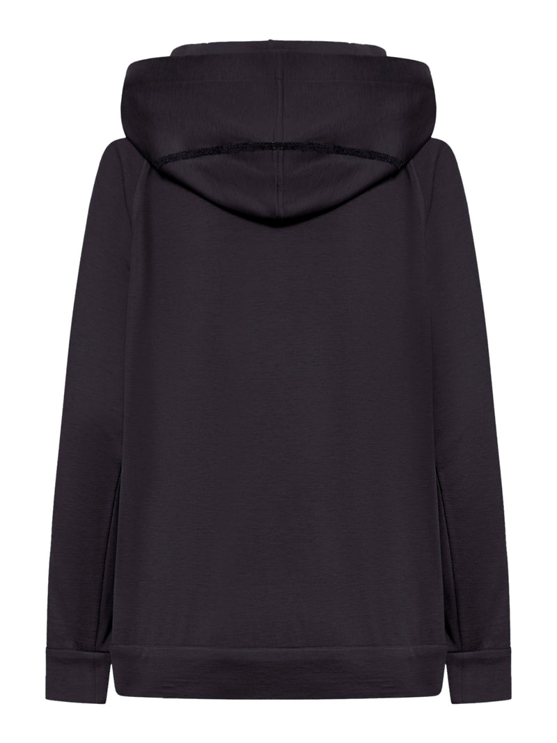 TOPWEAR IN INTERLOCK DI COTONE E SETA CON CAPPUCCIO E PRECIOUS STRIPE