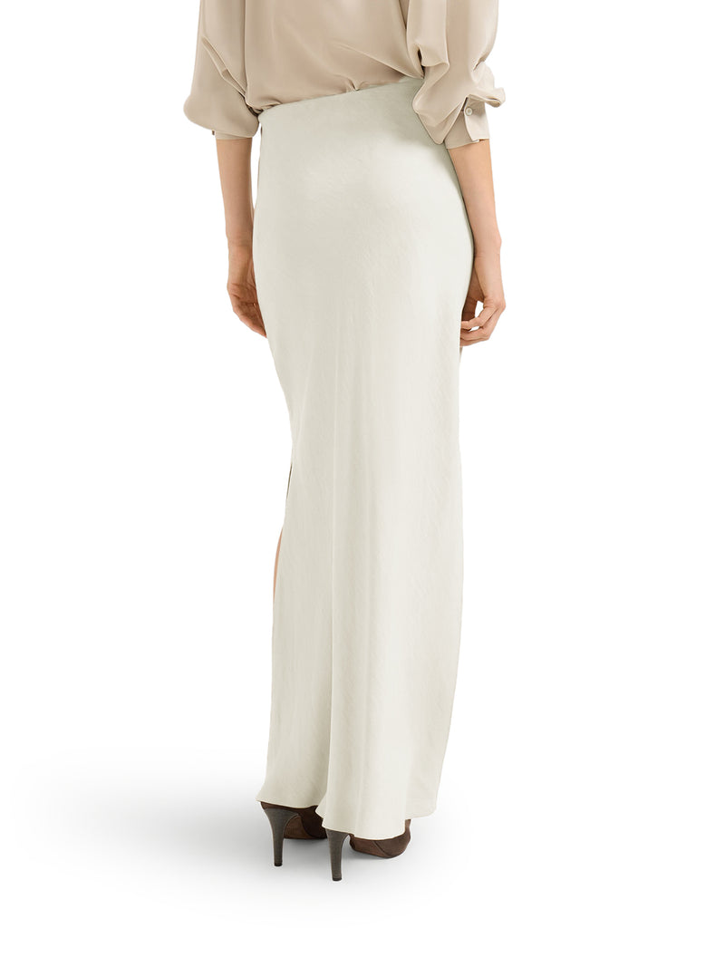 GONNA FLUID BIAS-CUT IN MISTO LINO