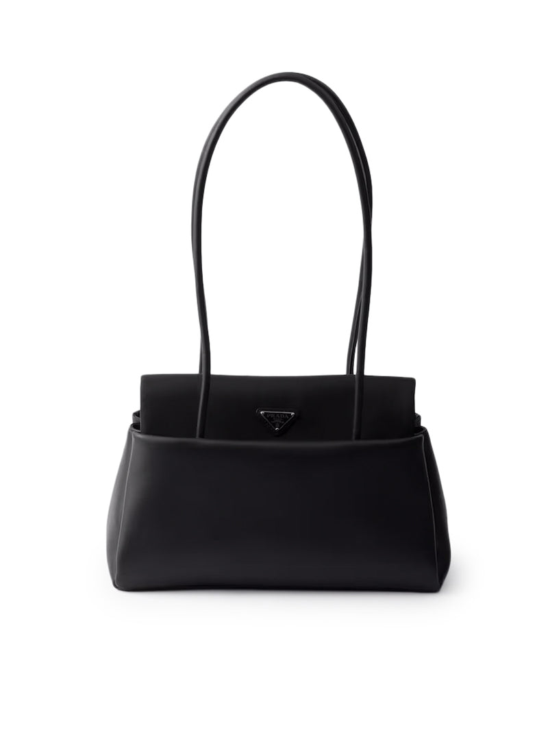 BORSA PRADA PASSAGE MEDIUM IN PELLE CON PATTINA IN RE-NYLON