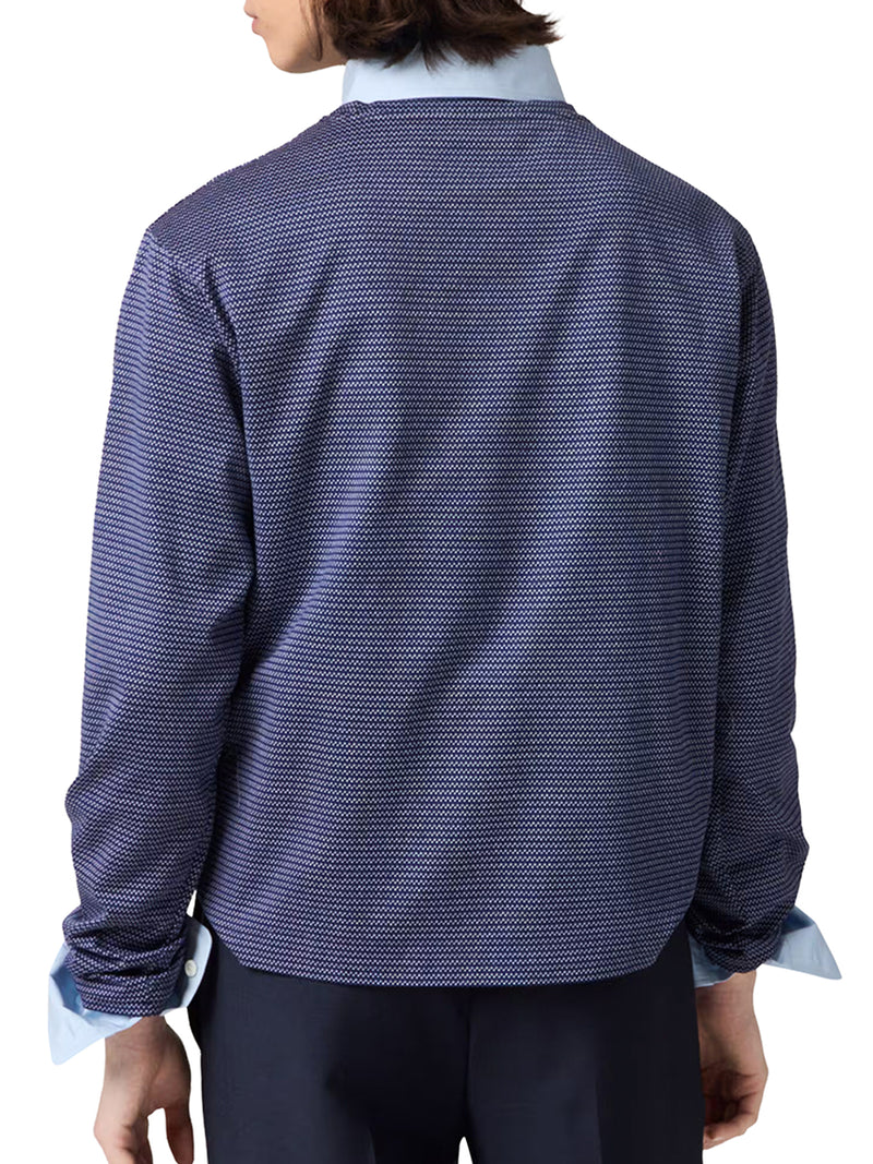 T-SHIRT IN JERSEY JACQUARD CON PATCH LOGO