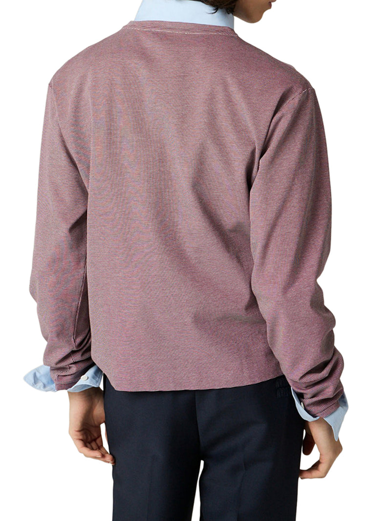 T-SHIRT IN JERSEY JACQUARD CON PATCH LOGO