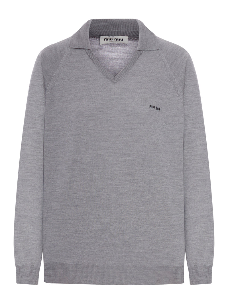 MAGLIA A POLO IN LANA