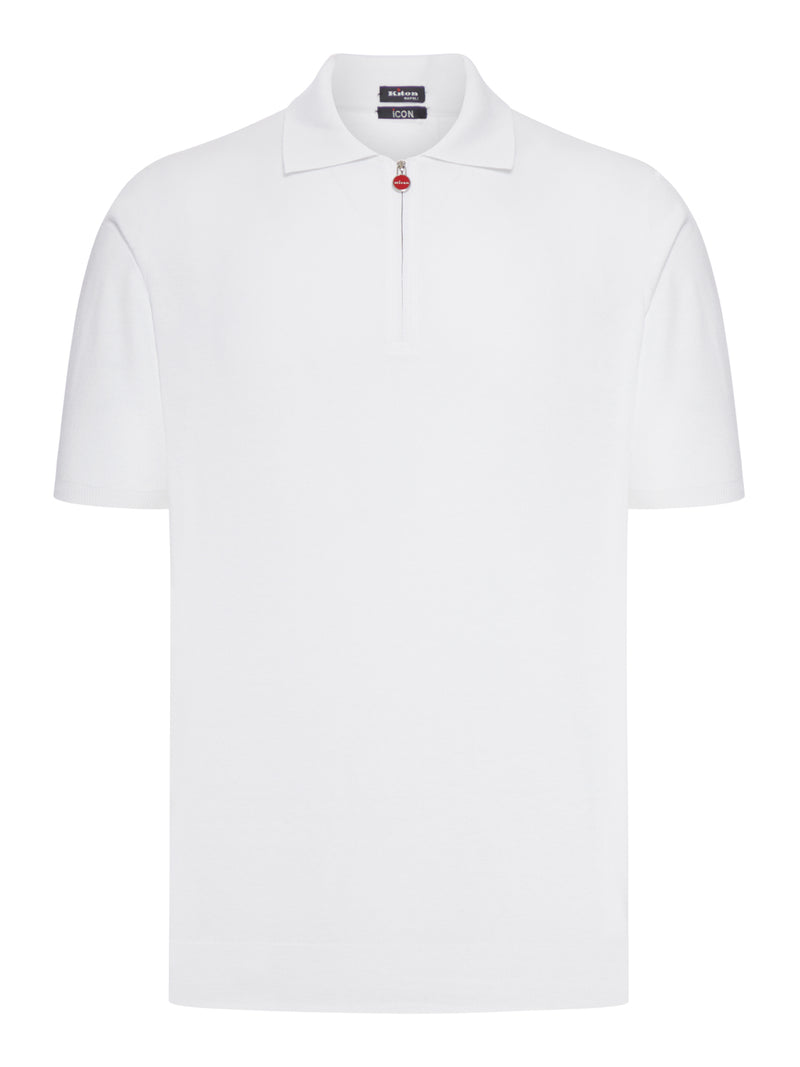 POLO IN MAGLIA DI COTONE TINTA UNITA