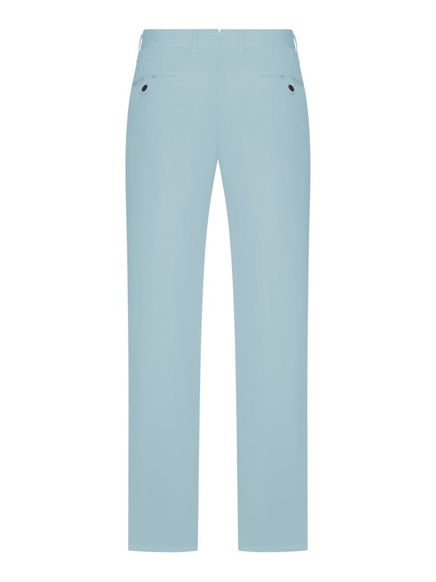 PANTALONE SARTORIALE TAPERED FIT IN MISTO COTONE E LINO