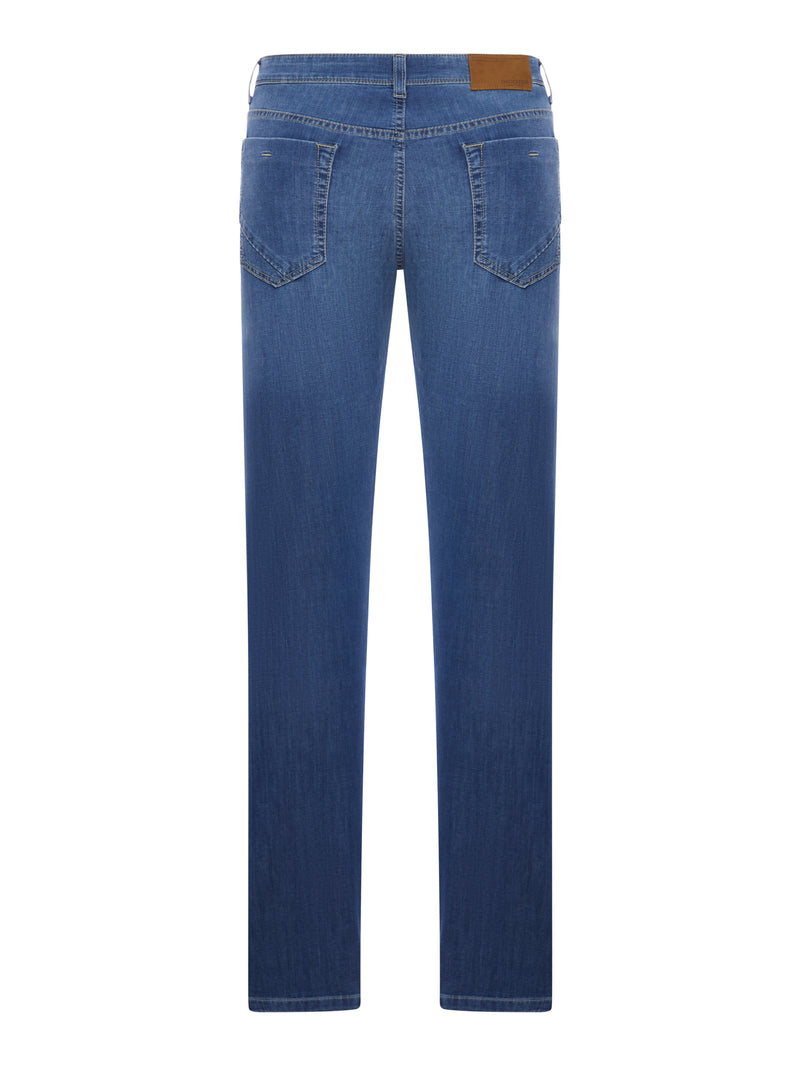 JEANS SLIM FIT IN DENIM DI COTONE A LAVAGGIO MEDIO