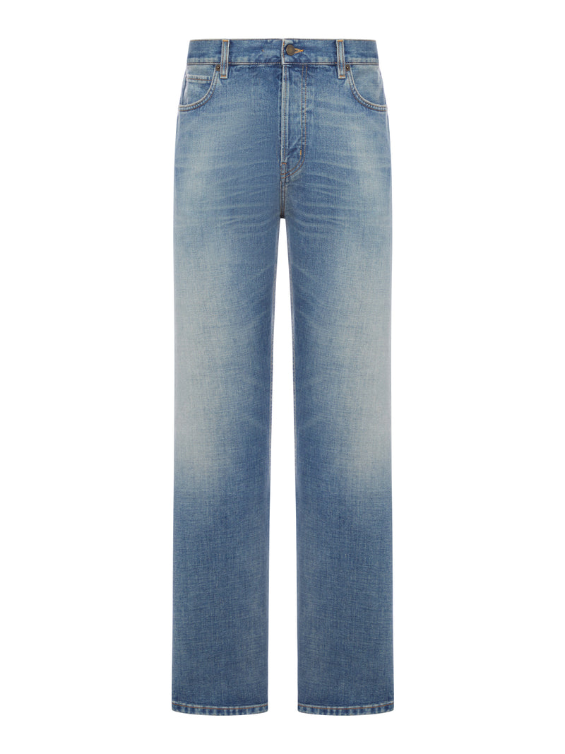 JEANS GAMBA DRITTA IN DENIM DI COTONE