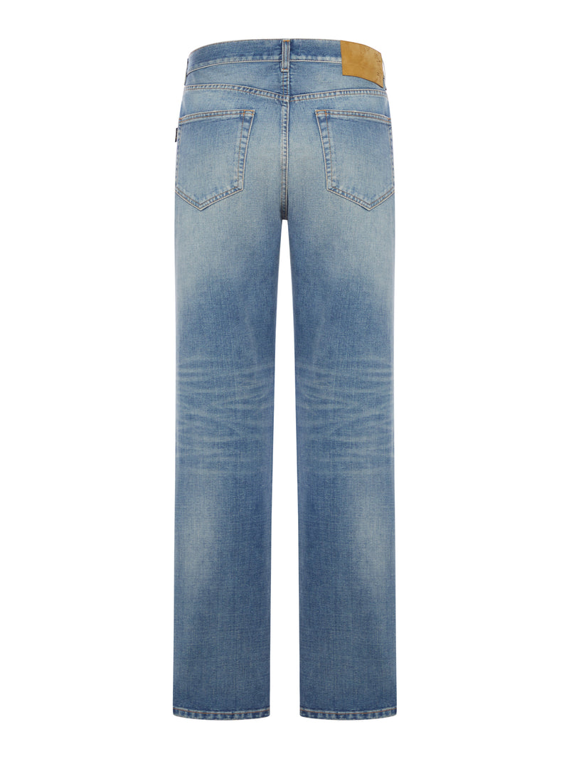 JEANS GAMBA DRITTA IN DENIM DI COTONE