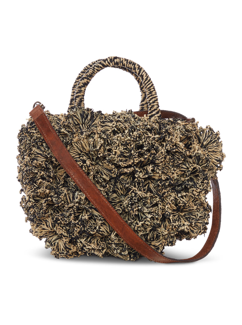 BORSA CORAL IN RAFIA