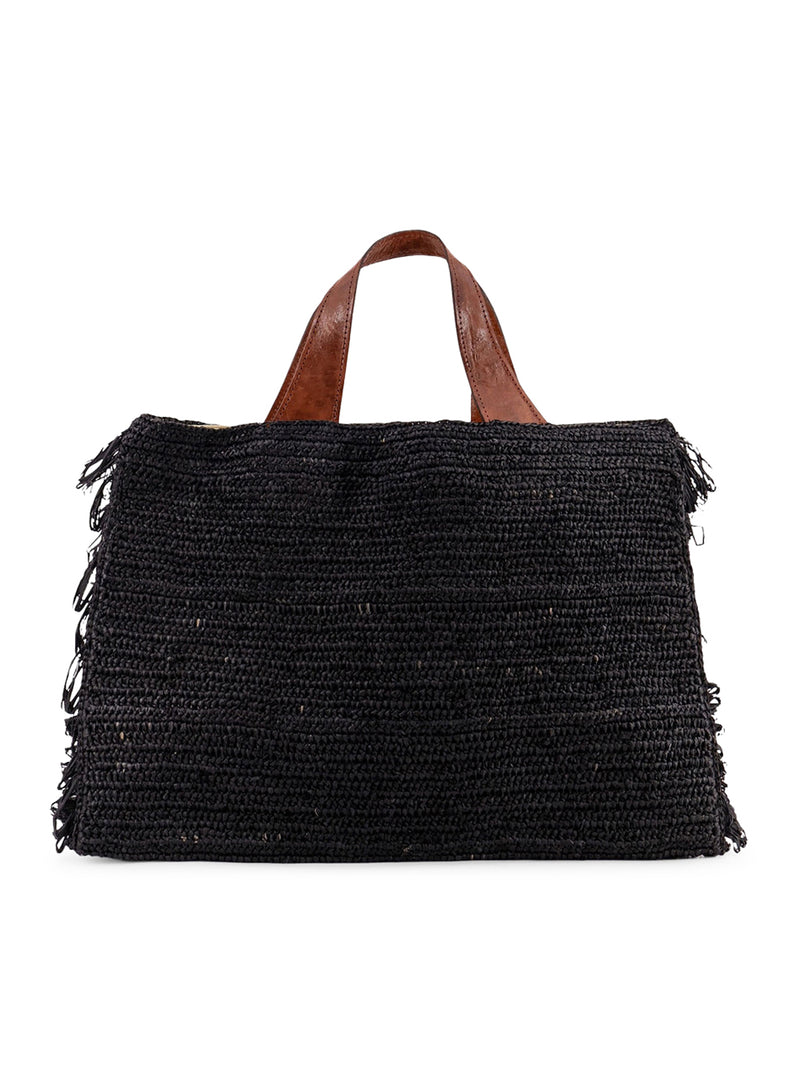 BORSA IN RAFIA ONJA CON FRANGE
