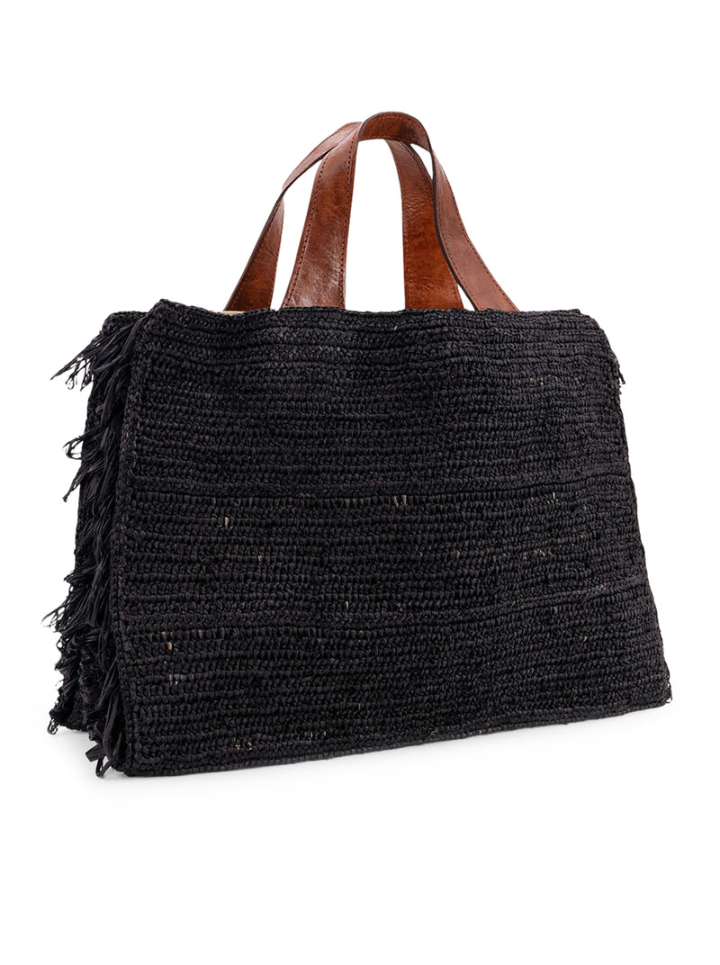 BORSA IN RAFIA ONJA CON FRANGE