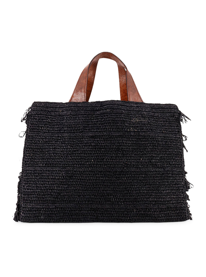 BORSA IN RAFIA ONJA CON FRANGE