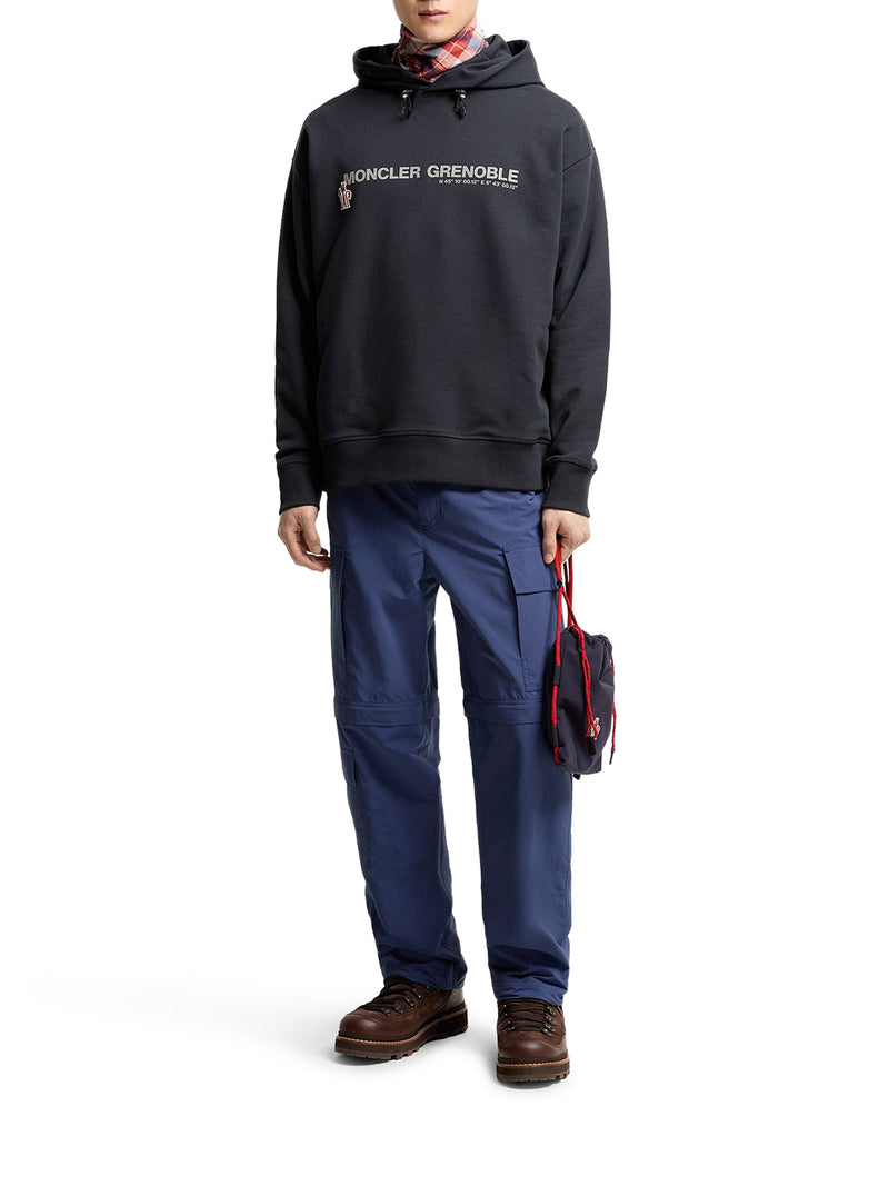 FELPA LOGATA IN COTONE CON CAPPUCCIO