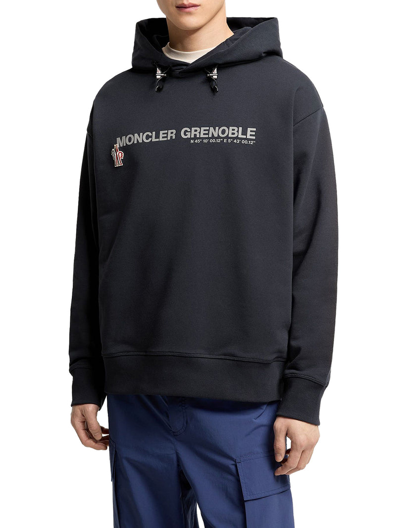 FELPA LOGATA IN COTONE CON CAPPUCCIO