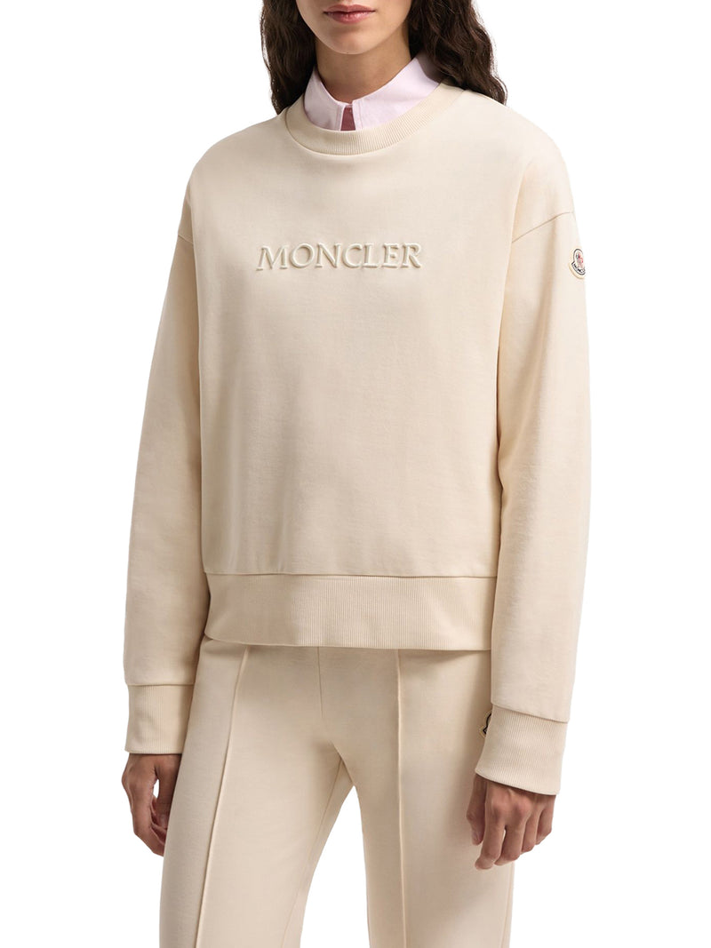 FELPA CON LOGO RICAMATO IN COTONE