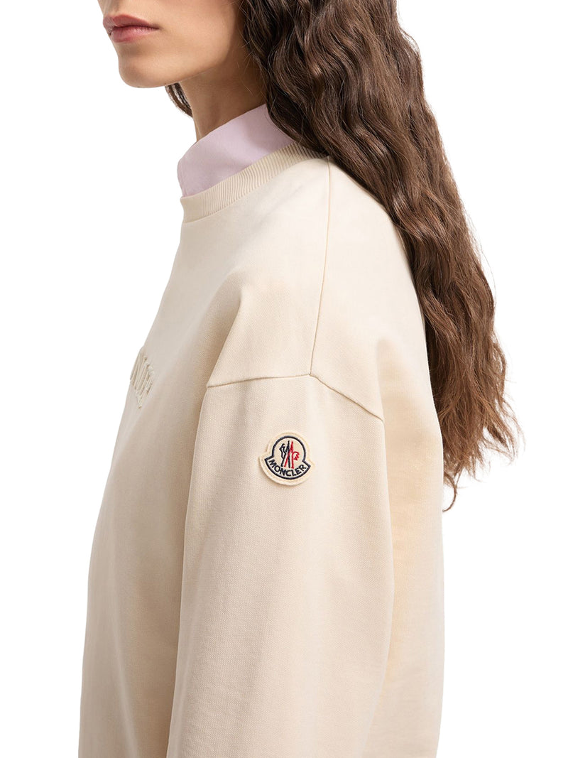 FELPA CON LOGO RICAMATO IN COTONE