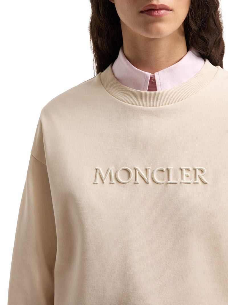 FELPA CON LOGO RICAMATO IN COTONE