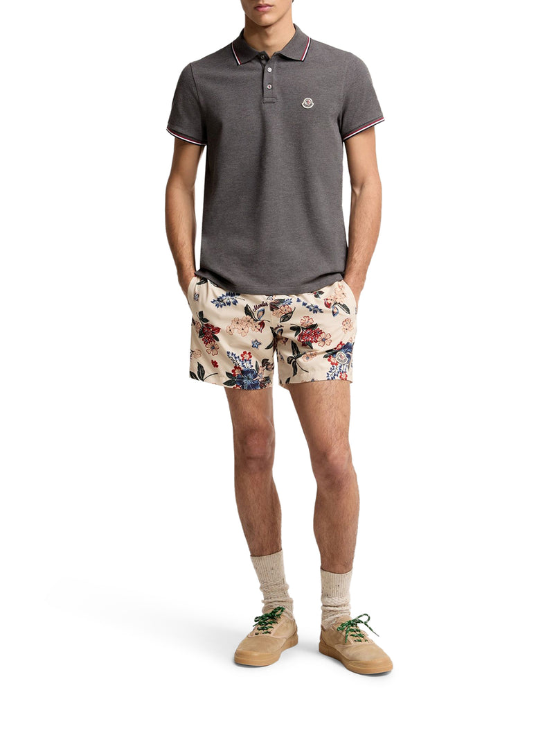 POLO IN PIQUET DI COTONE CON FINITURE TRICOLORE