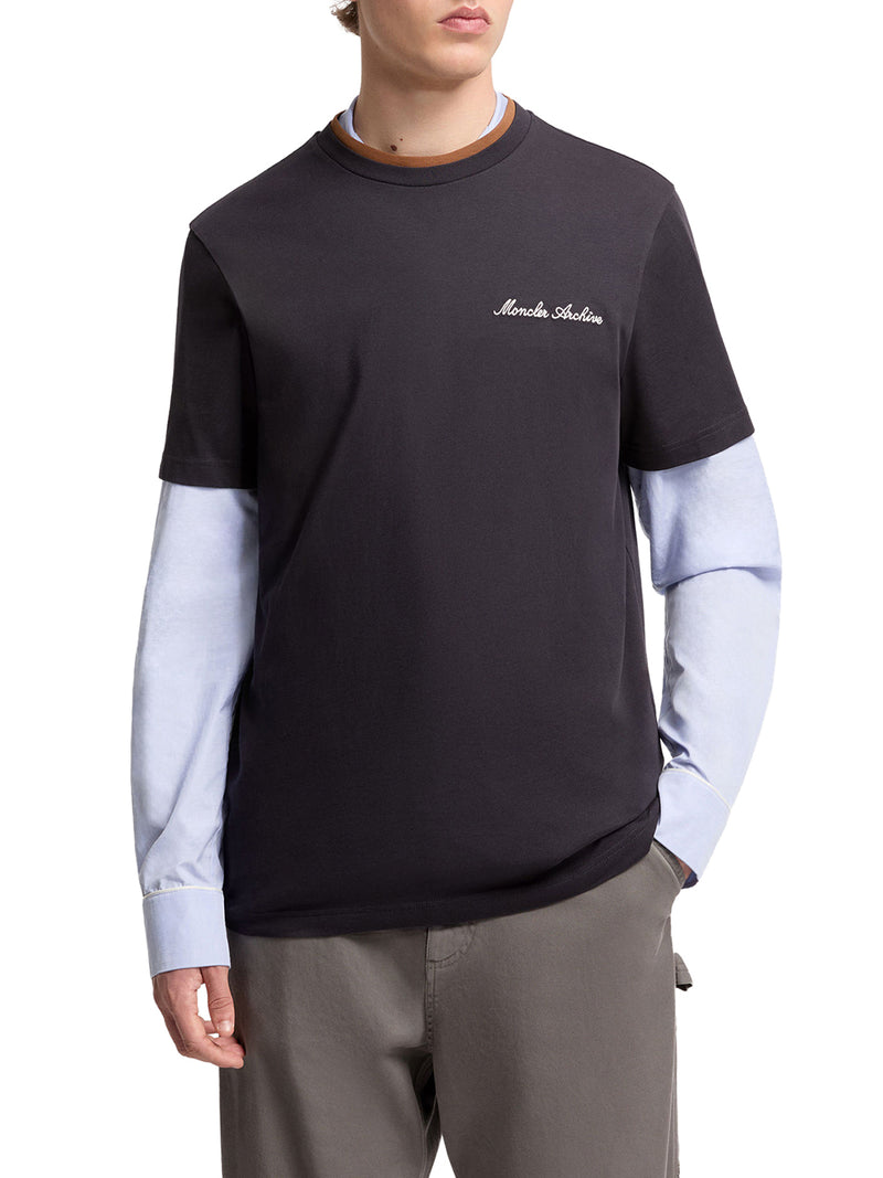 T-SHIRT CON LOGO RICAMATO IN COTONE