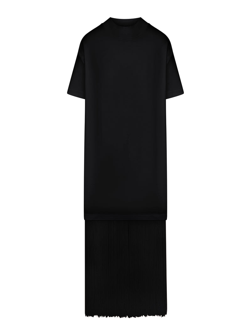 T-SHIRT IN COTONE CON FRANGE