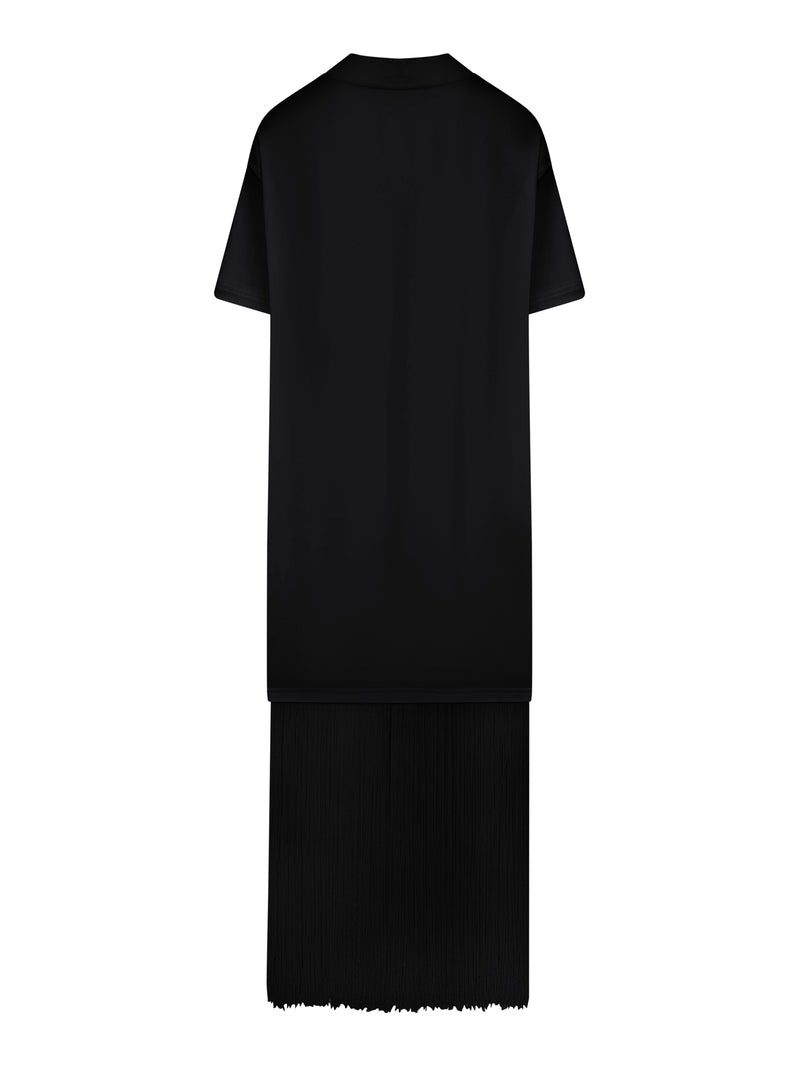 T-SHIRT IN COTONE CON FRANGE