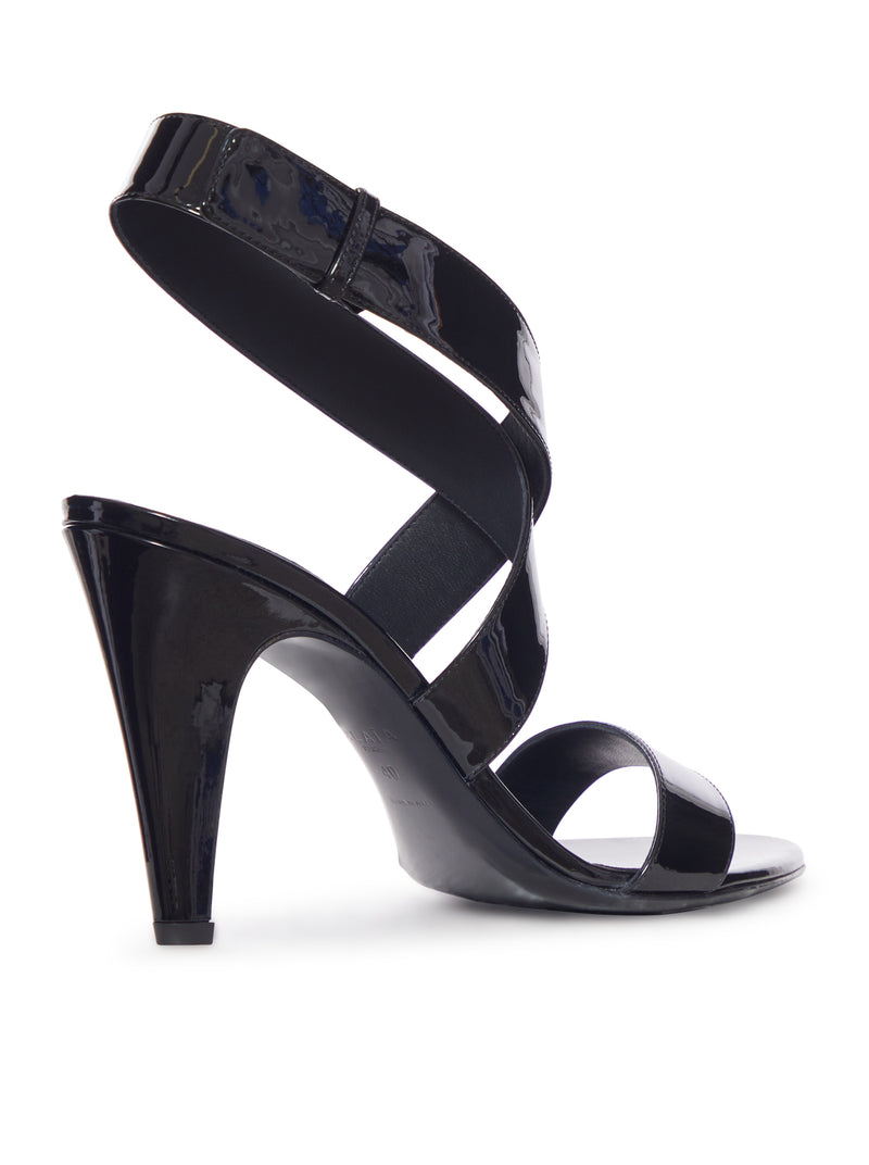 SANDALI CONE IN PELLE DI VITELLO VERNICIATA