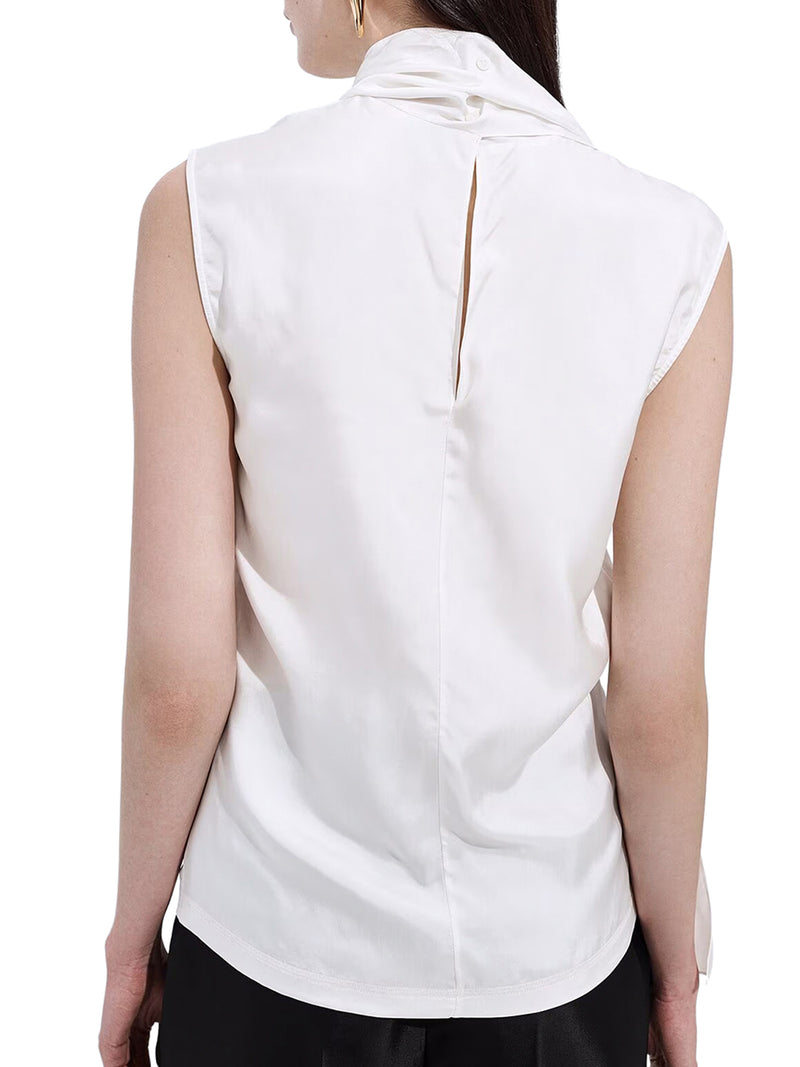TOP IN RASO ELASTICIZZATO DI SETA
