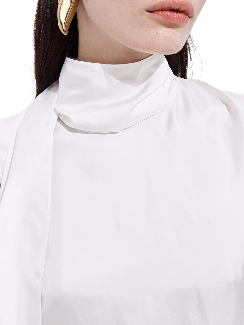 TOP IN RASO ELASTICIZZATO DI SETA