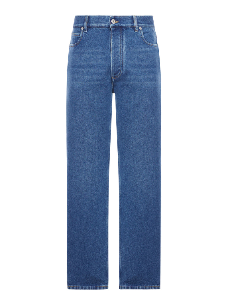 JEANS WIDE LEG IN DENIM DI COTONE