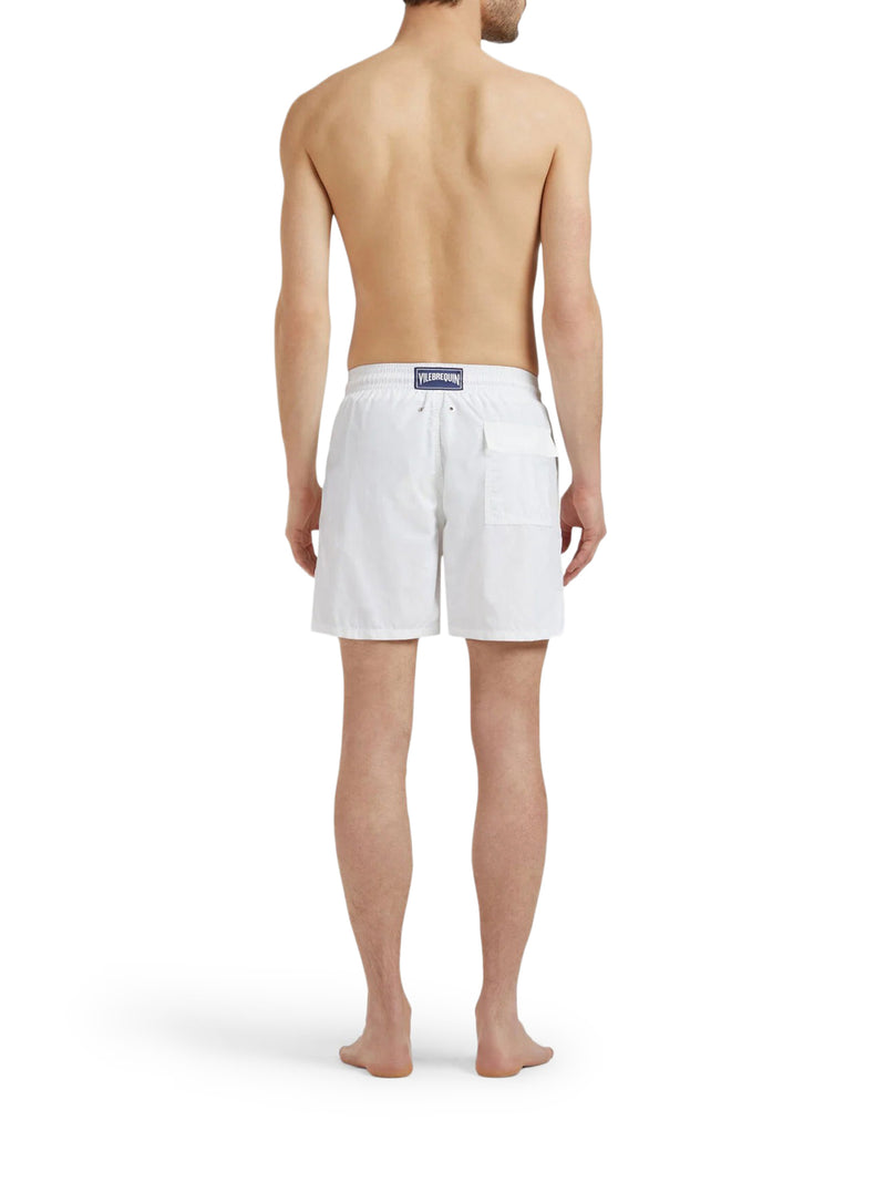 COSTUME DA BAGNO TINTA UNICA CON LOGO INCISO