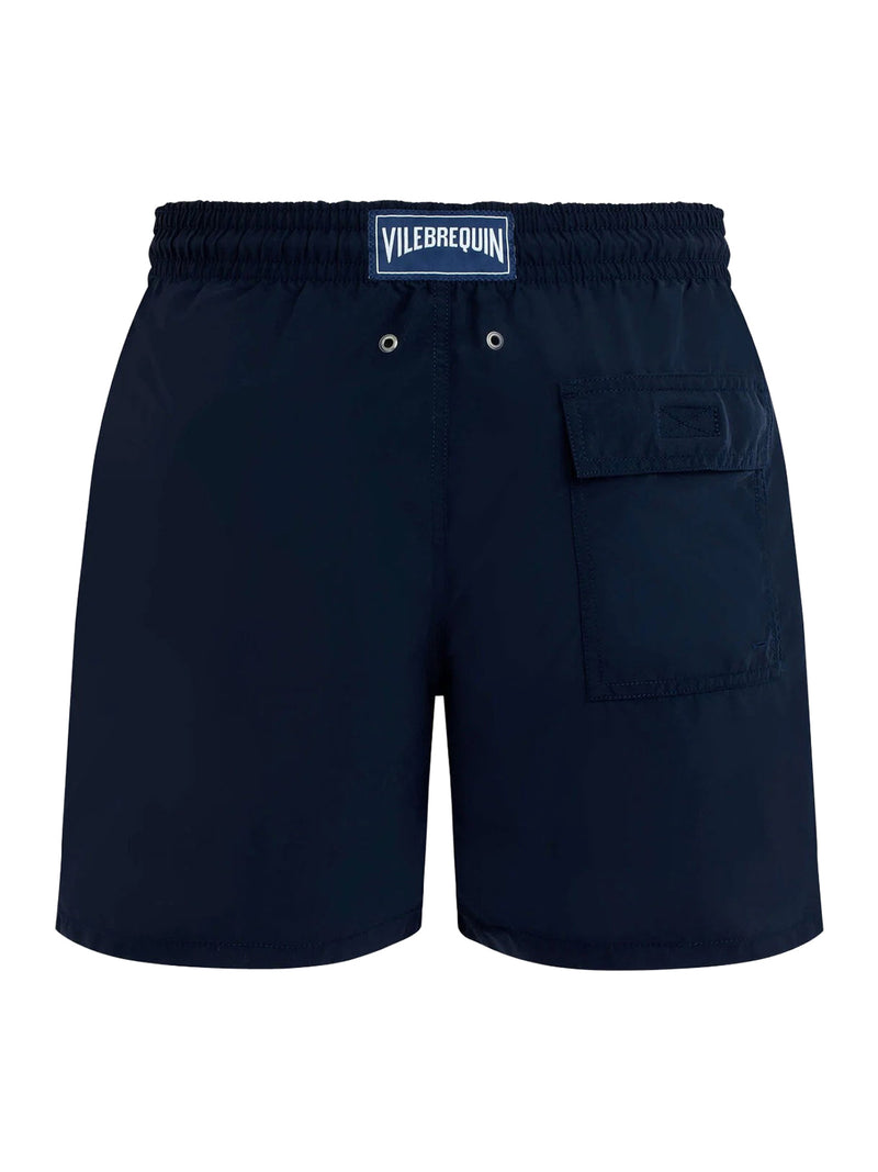 COSTUME DA BAGNO TINTA UNICA CON LOGO INCISO